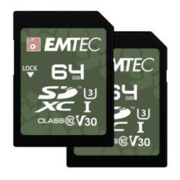 SDXC atminties kortelių rinkinys UHS-I U3 V30 Emtec, 64 GB, 2 vnt