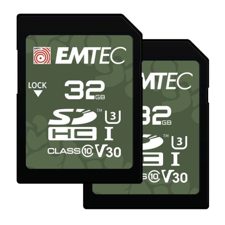 SDHC atminties kortelių rinkinys EMTEC Outdoor, 2 × 32 GB