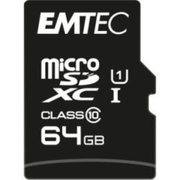 MicroSDXC atminties kortelė UHS-I U1 Emtec EliteGold, 64 GB