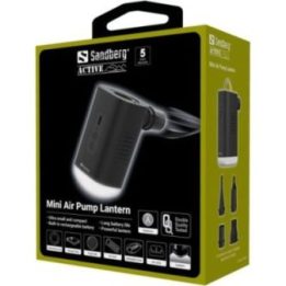 Įkraunamas oro siurblys-žibintas Sandberg Mini Air Pump Lantern, 8,9 × 5 × 5 cm