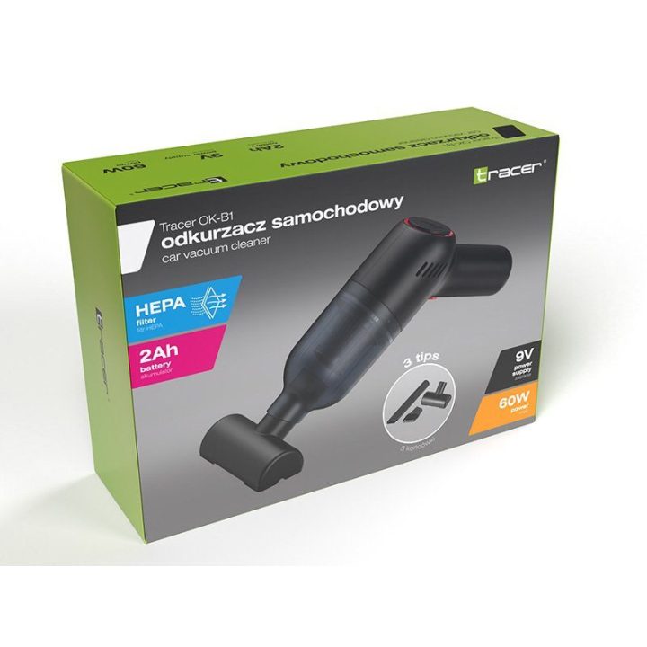 Automobilinis dulkių siurblys Tracer OK-B1, 60 W, juodas