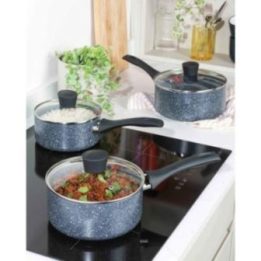 Puodų rinkinys Russell Hobbs Nightfall Stone, 3 vnt., 16, 18 ir 20 cm