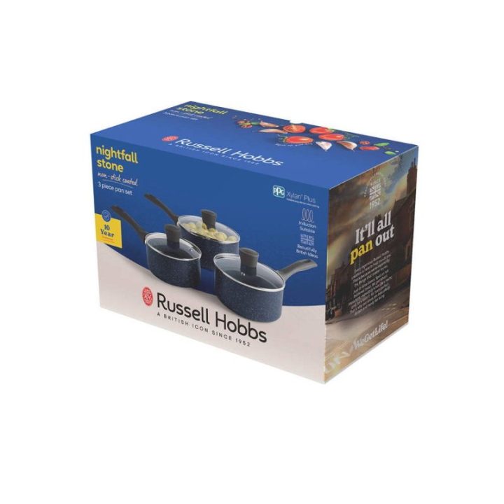 Puodų rinkinys Russell Hobbs Nightfall Stone, 3 vnt., 16, 18 ir 20 cm