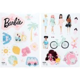 Sienų lipdukų rinkinys su Barbie lėlėmis ir raidėmis Paladone, 4 lapai
