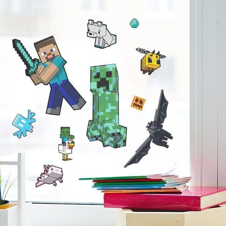 Langų lipdukai su Minecraft motyvais Paladone, 35 vnt
