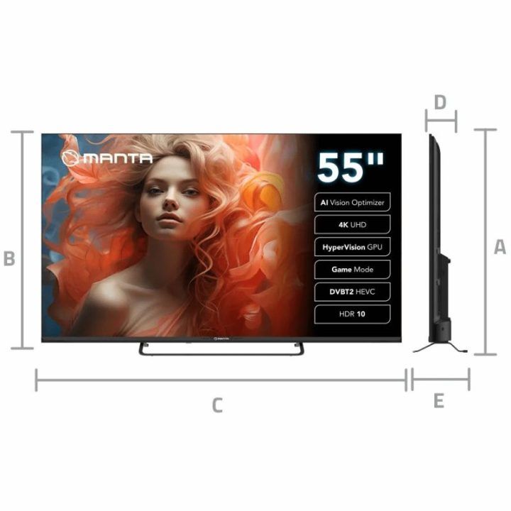 4K UHD išmanusis televizorius Manta 55LUV125E