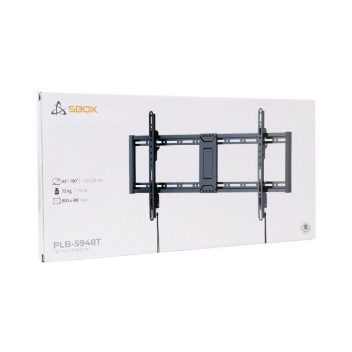 Sieninis televizoriaus laikiklis Sbox PLB-5948T-2, 43–90 colių, 70 kg