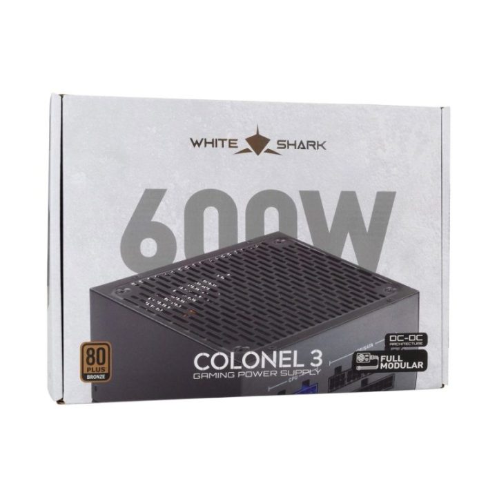 Visiškai modulinis maitinimo blokas White Shark Colonel-3, 600 W