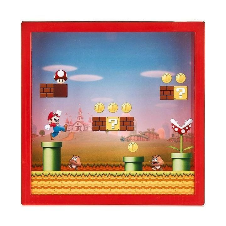 Taupyklė su Mario, Goomba, Super Mushroom ir Piranha Plant, Paladone, 18 cm, raudona