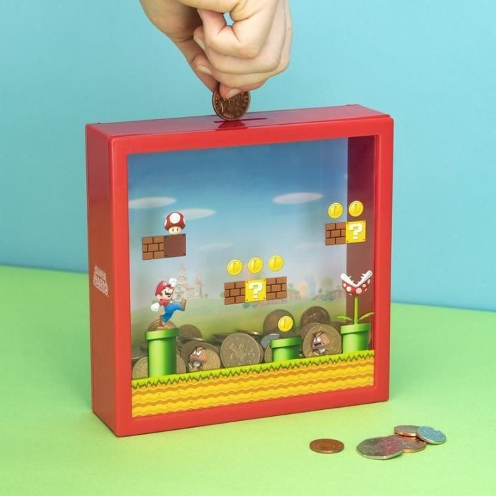 Taupyklė su Mario, Goomba, Super Mushroom ir Piranha Plant, Paladone, 18 cm, raudona