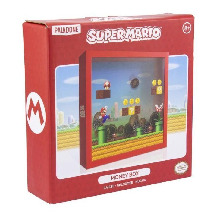 Taupyklė su Mario, Goomba, Super Mushroom ir Piranha Plant, Paladone, 18 cm, raudona