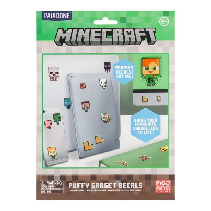 Iškilių įrenginių lipdukų rinkinys su Minecraft personažais Paladone, 60 vnt