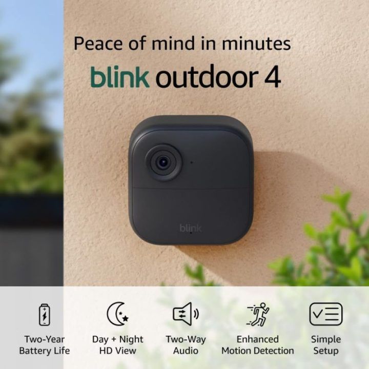 Belaidžių lauko apsaugos kamerų rinkinys Amazon Blink Outdoor 4, 4 vnt