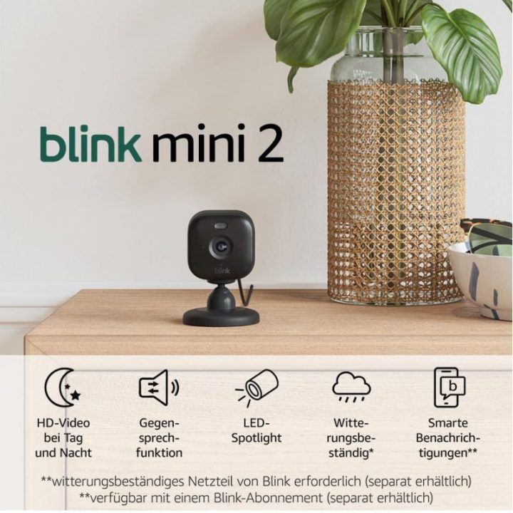 Apsaugos kamerų rinkinys Amazon Blink Mini 2, juodas