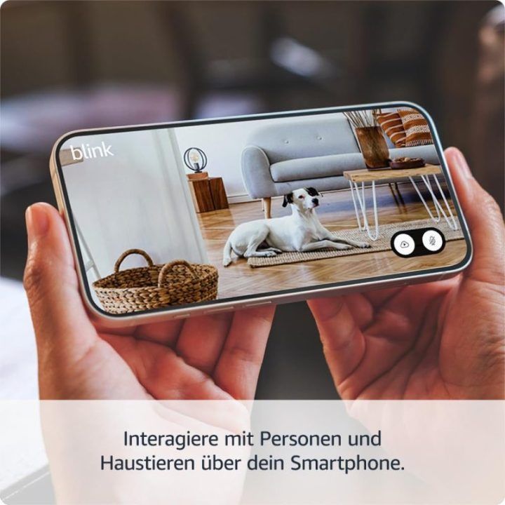 Į elektros lizdą jungiamos apsaugos kameros Amazon Blink Mini 2, 2 vnt., baltos