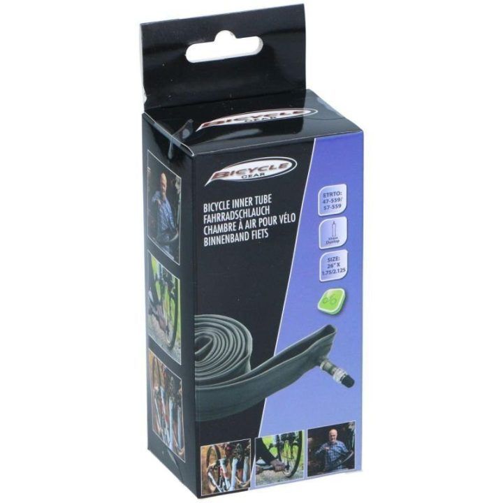 Dviračio kamera su DV vožtuvu Bicycle Gear, 26 × 1,75/2,125, juoda