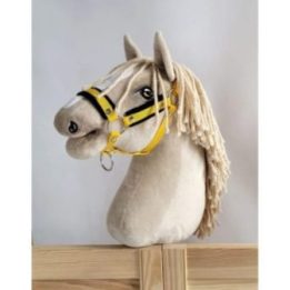 Hobby horse apynasris (kantaras) A3, reguliuojamas, geltonas su juodu kailiuku - Super Hobby Horse