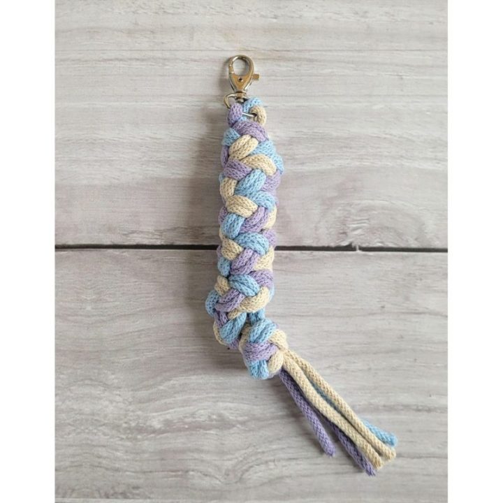Hobby horse pavadys, pintas iš dvigubos virvės, violetinis, mėlynas ir šviesiai smėlio spalvos - Super Hobby Horse