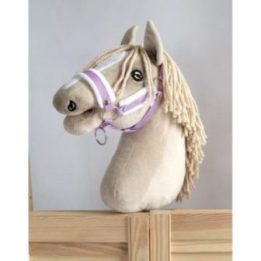 Hobby horse apynasris (kantaras) A3, reguliuojamas, violetinis su baltu kailiuku - Super Hobby Horse