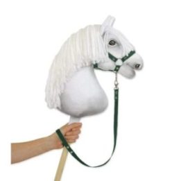 Hobby horse pavadys iš juostos, butelio žalios spalvos - Super Hobby Horse