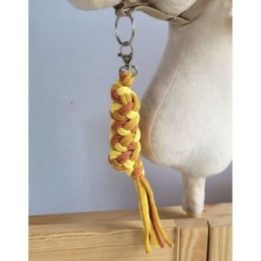 Hobby horse pavadys, pintas iš dvigubos virvės, geltonas, garstyčių ir terakotos spalvos - Super Hobby Horse