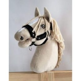 Hobby horse apynasris (kantaras) A3, reguliuojamas, juodas su juodu kailiuku - Super Hobby Horse