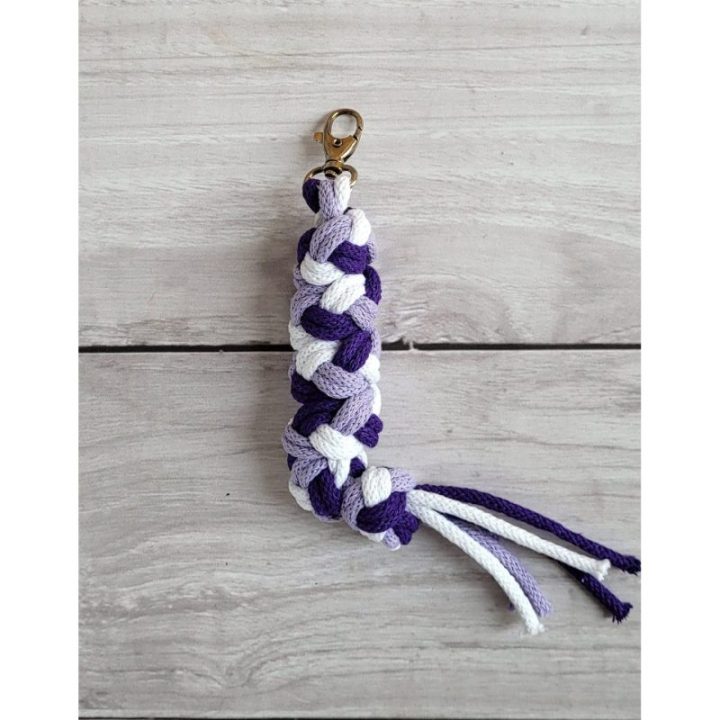 Hobby horse pavadys, pintas iš dvigubos virvės, violetinis, tamsiai violetinis ir baltas - Super Hobby Horse