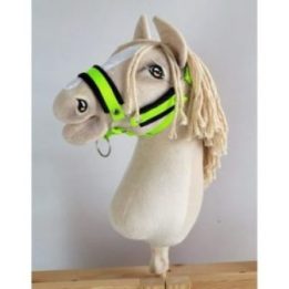Hobby horse apynasris (kantaras) A3, reguliuojamas, neoninės žalios spalvos su juodu kailiuku - Super Hobby Horse