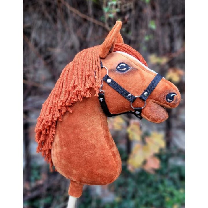 Hobby horse žirgas ant lazdos A3, sartas (rusvai rudas) - Super Hobby Horse Premium