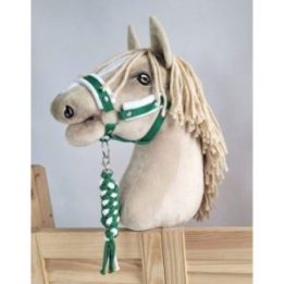 Hobby horse apynasris su pavadžiu A3, baltas ir žalias - Super Hobby Horse