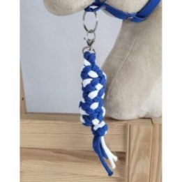Hobby horse pavadys, pintas iš dvigubos virvės, baltas ir mėlynas - Super Hobby Horse