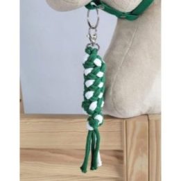 Hobby horse pavadys, pintas iš dvigubos virvės, baltas ir žalias - Super Hobby Horse