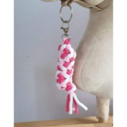 Hobby horse pavadys, pintas iš dvigubos virvės - Super Hobby Horse, šviesiai rožinis, tamsiai rožinis ir baltas