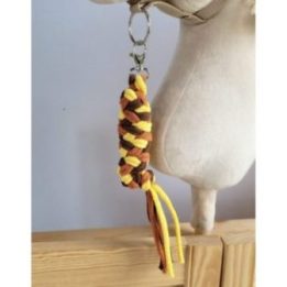 Hobby horse pavadys, pintas iš dvigubos virvės, geltonas, terakotos spalvos ir rudas - Super Hobby Horse