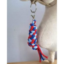 Hobby horse pavadys, pintas iš dvigubos virvės, mėlynas, rugiagėlių mėlynas ir raudonas - Super Hobby Horse