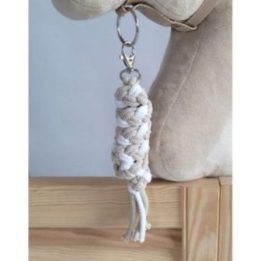 Hobby horse pavadys, pintas iš dvigubos virvės, baltas ir smėlio spalvos - Super Hobby Horse