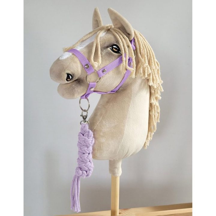 Hobby horse pavadys, pintas iš dvigubos virvės, violetinis - Super Hobby Horse