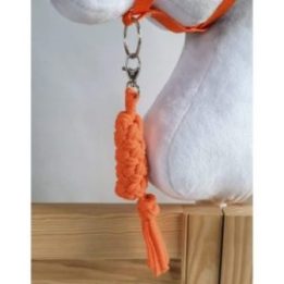 Hobby horse pavadys, pintas iš dvigubos virvės, oranžinis - Super Hobby Horse