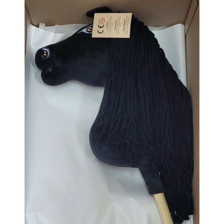Hobby horse žirgas ant lazdos A3, fryzų žirgas II - Super Hobby Horse Premium