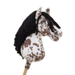 Hobby horse žirgas ant lazdos A3, rudas taškuotas - Super Hobby Horse Premium