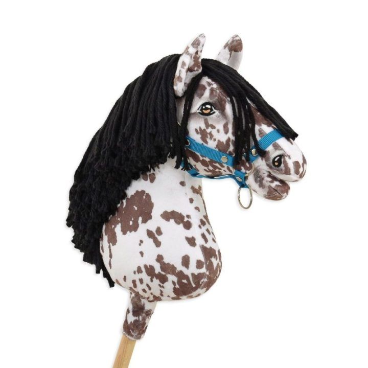 Hobby horse žirgas ant lazdos A3, rudas taškuotas - Super Hobby Horse Premium