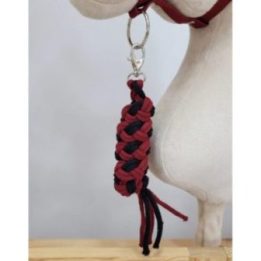 Hobby horse pavadys, pintas iš dvigubos virvės, juodas ir bordo - Super Hobby Horse