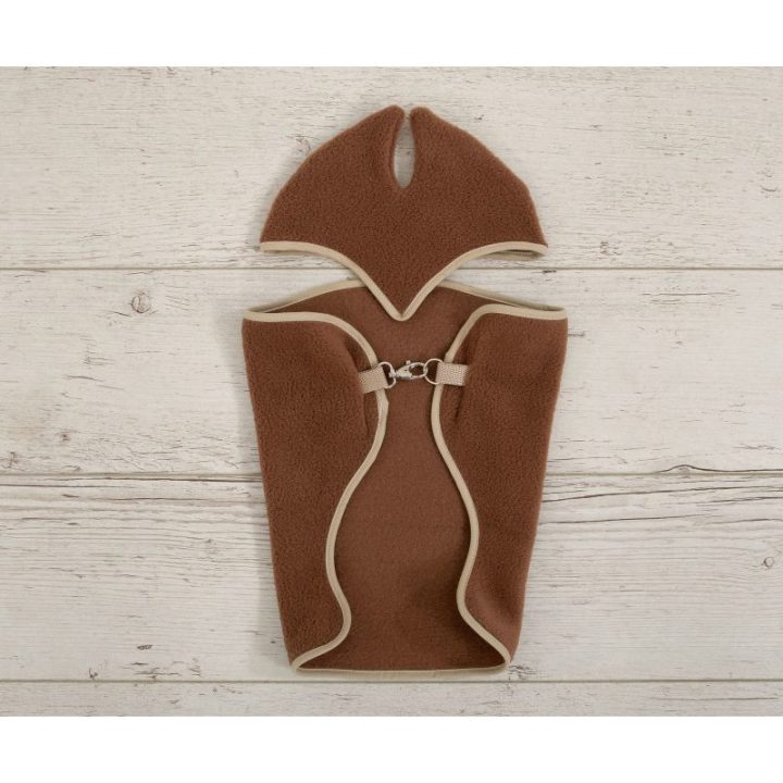 Hobby horse komplektas: flisinė gūnia ir ausų gaubtai, A3, rudas - Super Hobby Horse