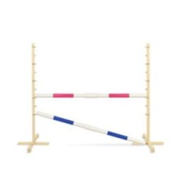 Hobby horse šuolių kliūtis su 2 kartelėmis, rožinė ir mėlyna - Super Hobby Horse