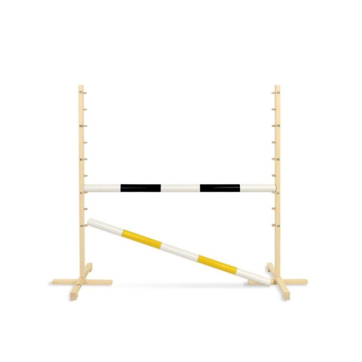 Hobby horse šuolių kliūtis su dviem kartelėmis, juoda ir geltona - Super Hobby Horse