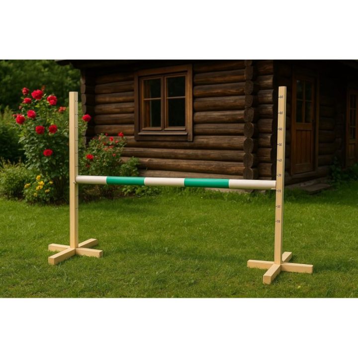 Hobby horse šuolių kliūtis su mėtų spalvos kartele - Super Hobby Horse
