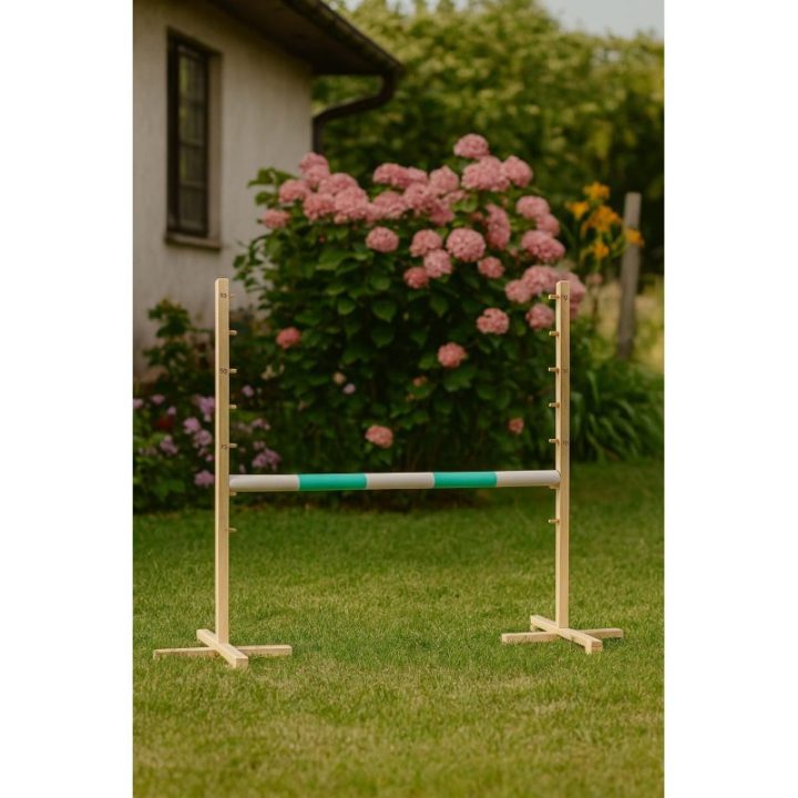 Hobby horse šuolių kliūtis su mėtų spalvos kartele - Super Hobby Horse
