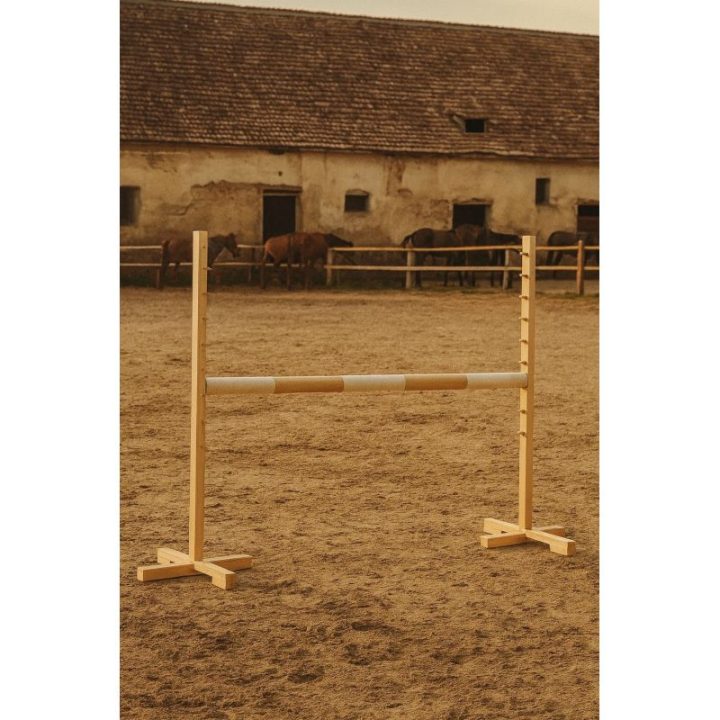Hobby horse šuolių kliūtis, 120 cm, smėlio spalvos kartelė - Super Hobby Horse