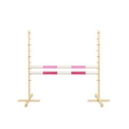 Hobby horse šuolių kliūtis 120 cm su dviem kartelėmis, šviesiai rožinė ir rožinė - Super Hobby Horse
