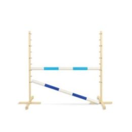 Hobby horse šuolių kliūtis su dviem kartelėmis, šviesiai mėlyna ir mėlyna - Super Hobby Horse